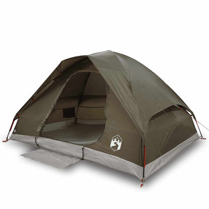 Camping Tent Dome 2-Person Brown Waterproof