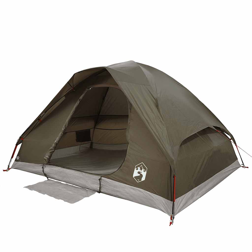 Camping Tent Dome 2-Person Brown Waterproof