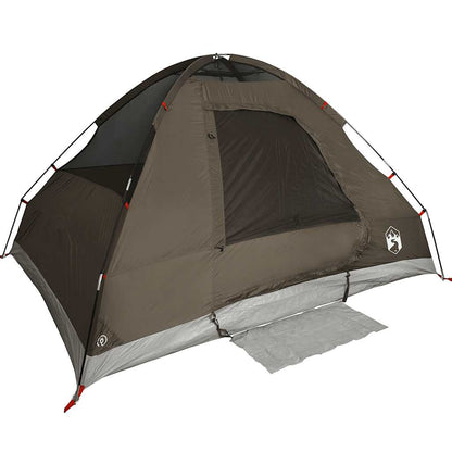 Camping Tent Dome 2-Person Brown Waterproof