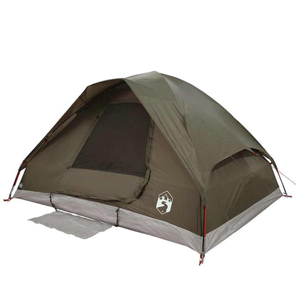 Camping Tent Dome 2-Person Brown Waterproof