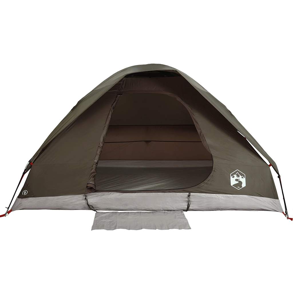 Camping Tent Dome 2-Person Brown Waterproof