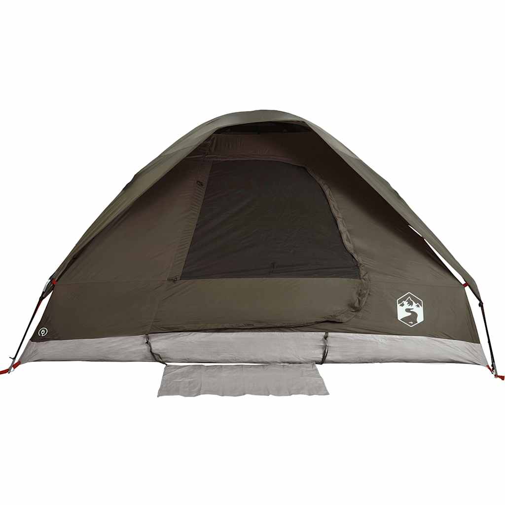 Camping Tent Dome 2-Person Brown Waterproof