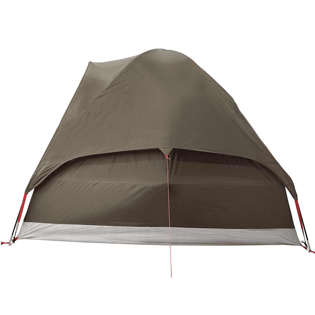 Camping Tent Dome 2-Person Brown Waterproof