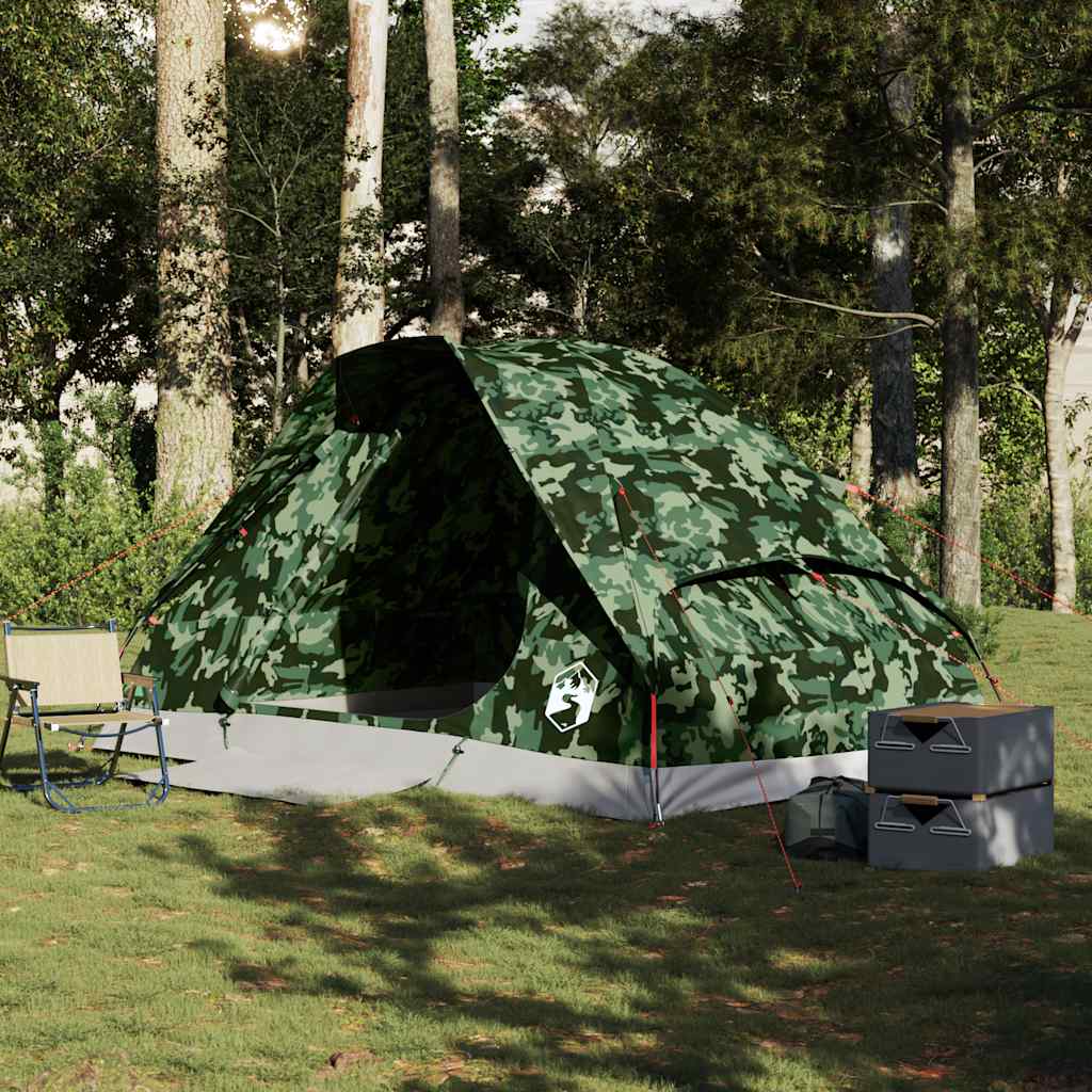 Camping Tent Dome 4-Person Camouflage Waterproof