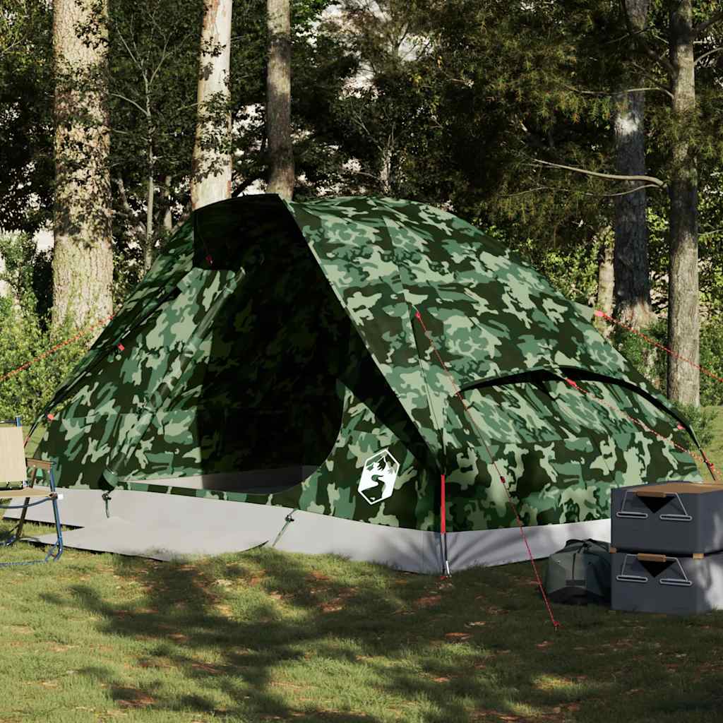 Camping Tent Dome 4-Person Camouflage Waterproof