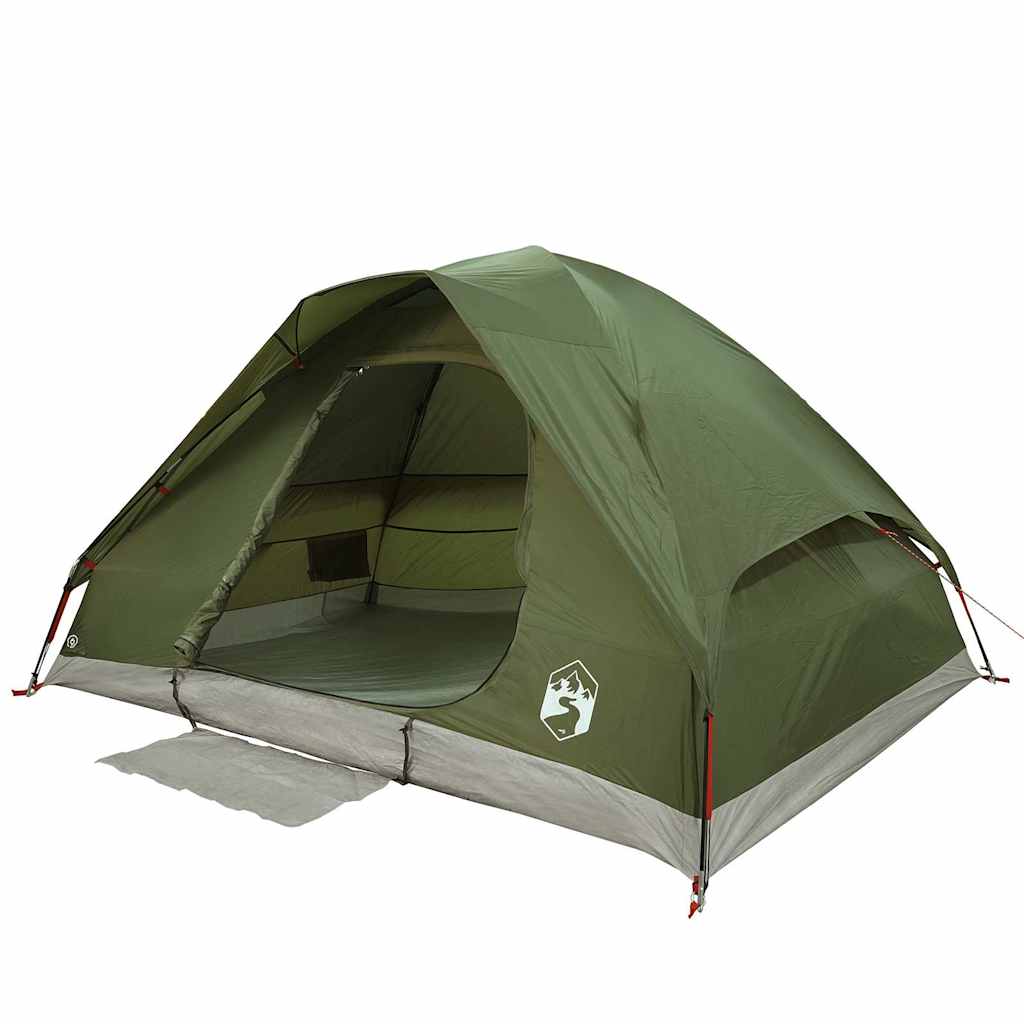 Family Tent Dome 6-Person Olive Green Waterproof