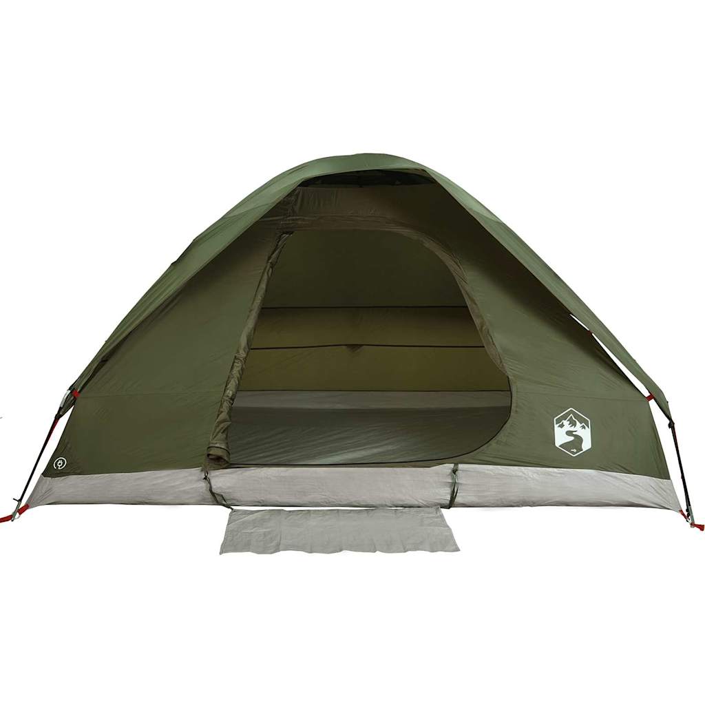 Family Tent Dome 6-Person Olive Green Waterproof