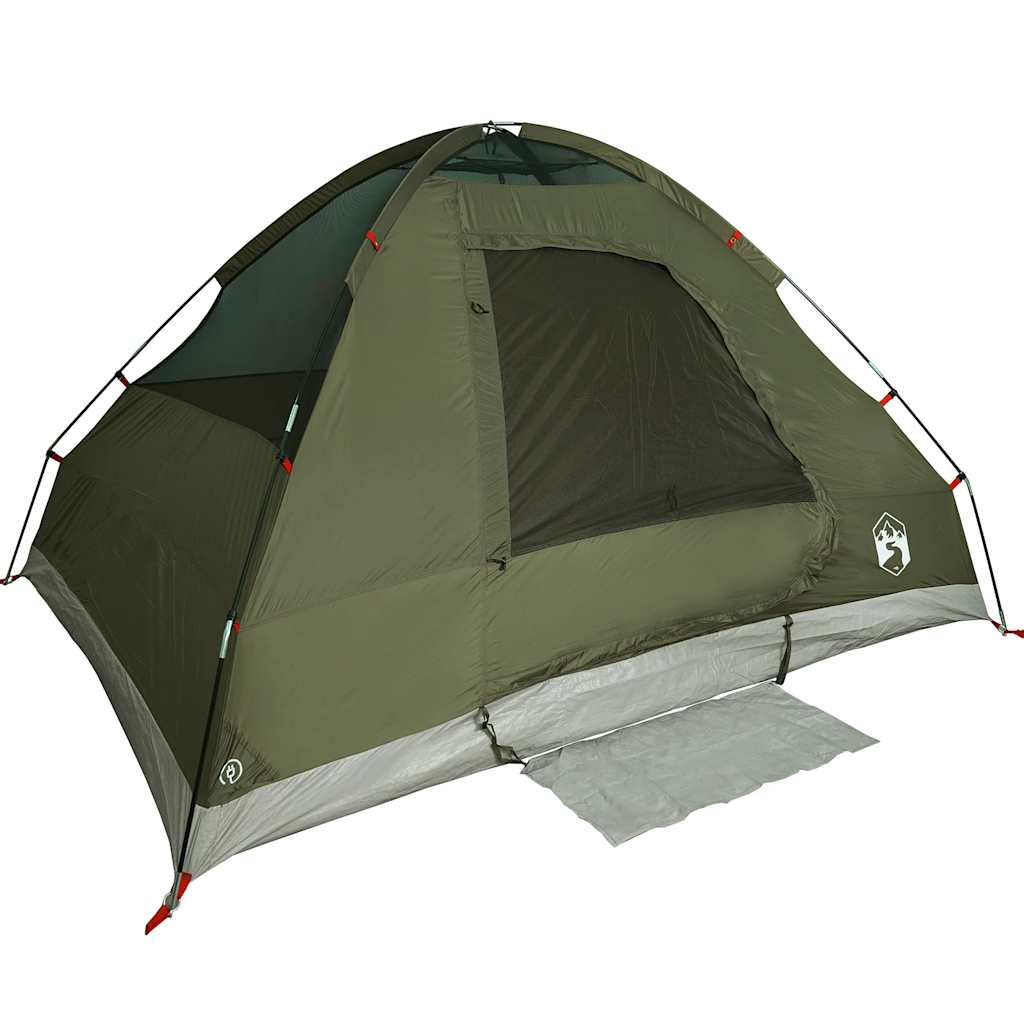 Family Tent Dome 6-Person Olive Green Waterproof