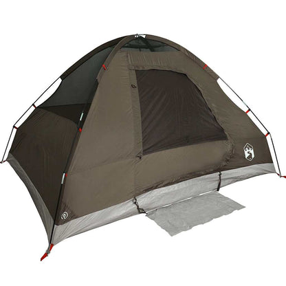 Family Tent Dome 6-Person Brown Waterproof