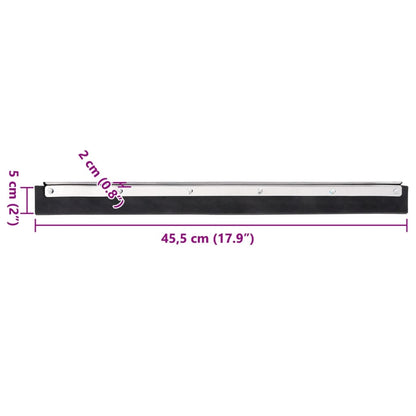 Floor Squeegee Head 45.5x2x5 cm Steel and Rubber