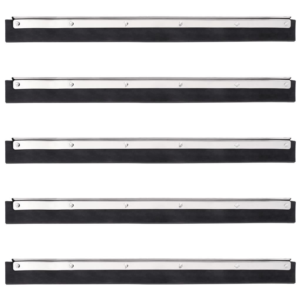 Floor Squeegee Heads 5 pcs 45.5x2x5 cm Steel and Rubber