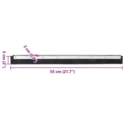 Floor Squeegee Head 55x2x5 cm Steel and Rubber