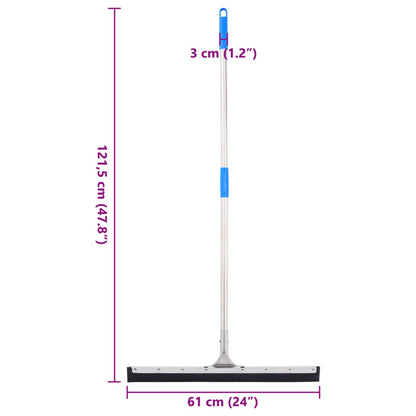 vidaXL Floor Squeegee 61x121.5 cm Steel and Rubber