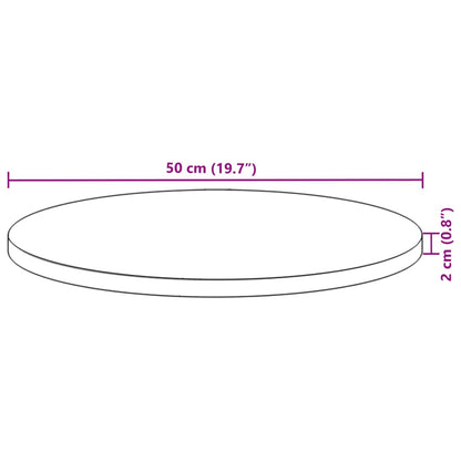 Table Top Round Ø50x2 cm Solid Wood Acacia