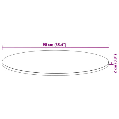 Table Top Round Ø90x2 cm Solid Wood Acacia