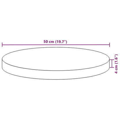 Table Top Round Ø50x4 cm Solid Wood Acacia