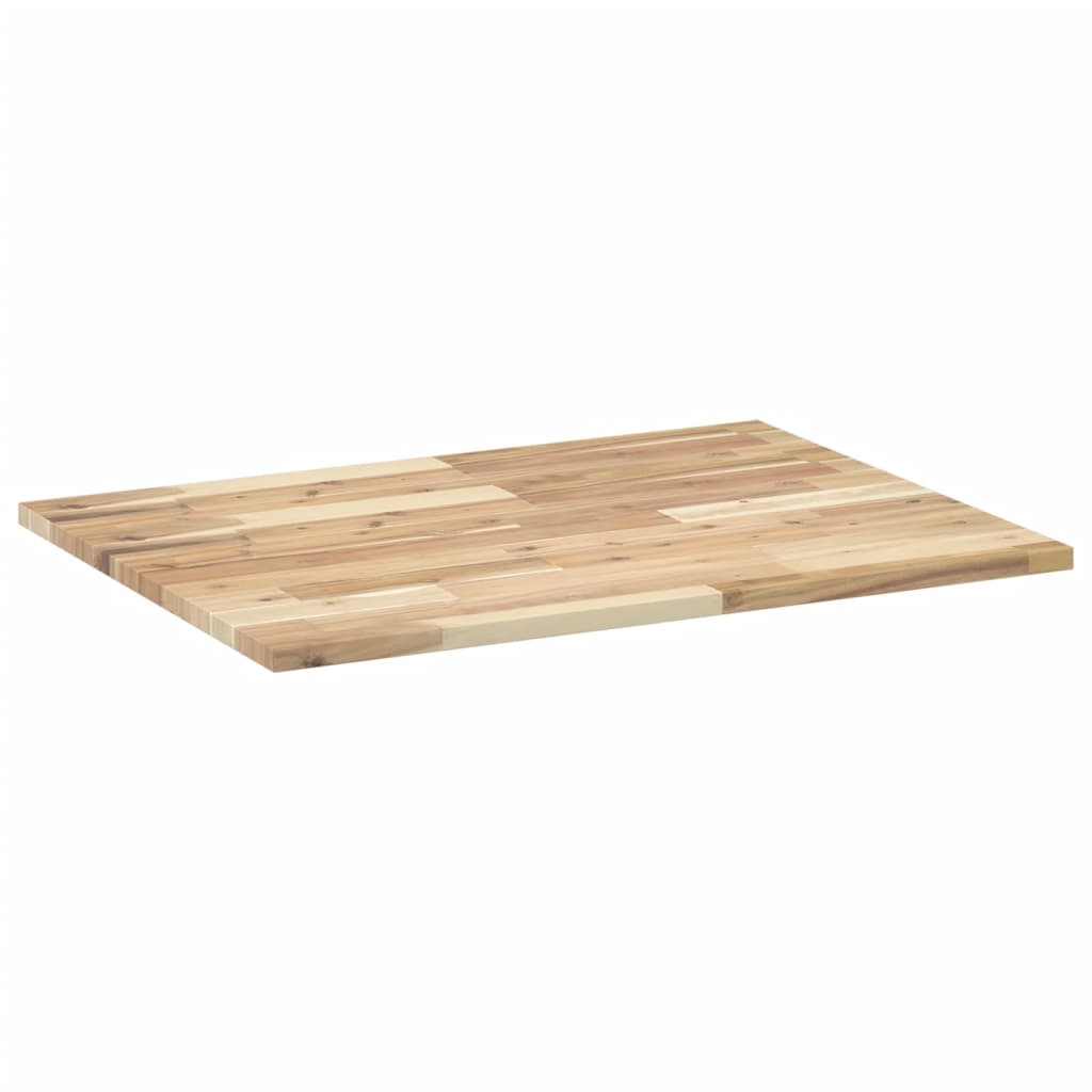 Table Top Rectangular 80x60x2 cm Solid Wood Acacia