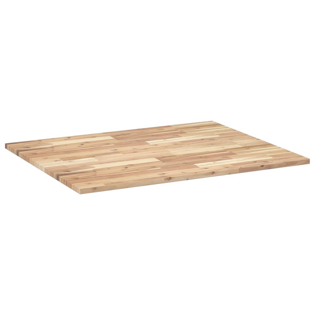 Table Top Rectangular 100x80x2 cm Solid Wood Acacia