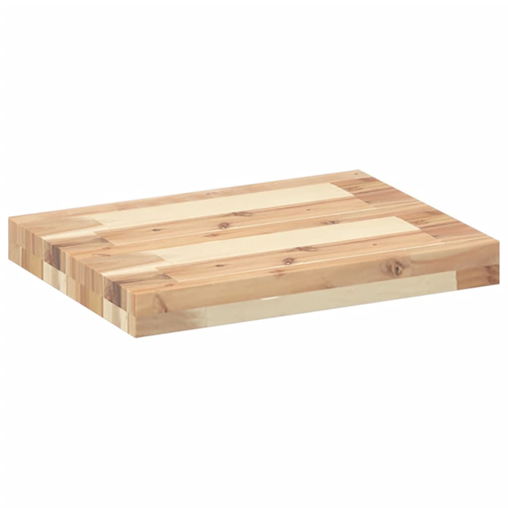 Table Top 60x30x4 cm Rectangular Solid Wood Acacia