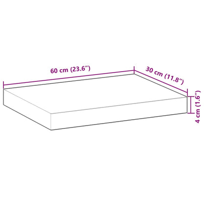 Table Top 60x30x4 cm Rectangular Solid Wood Acacia