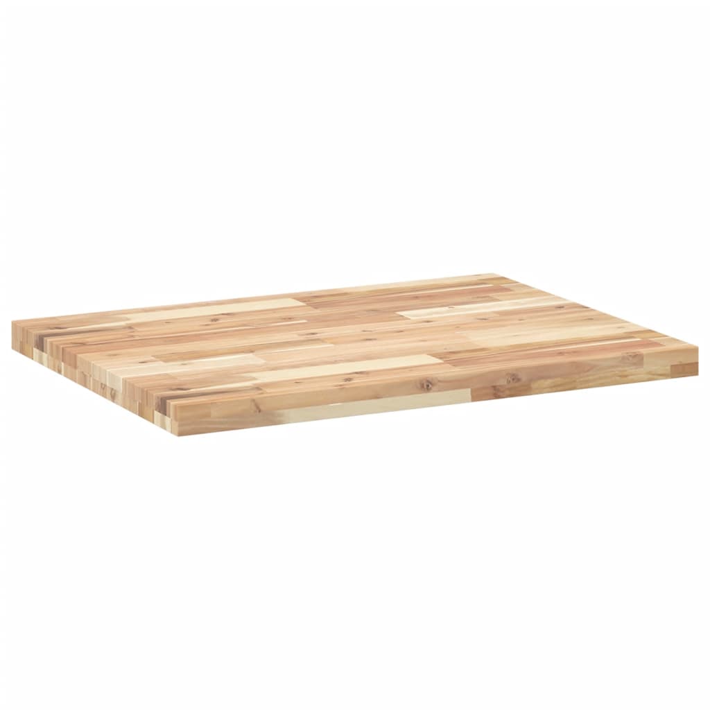 Table Top Rectangular 80x60x4 cm Solid Wood Acacia