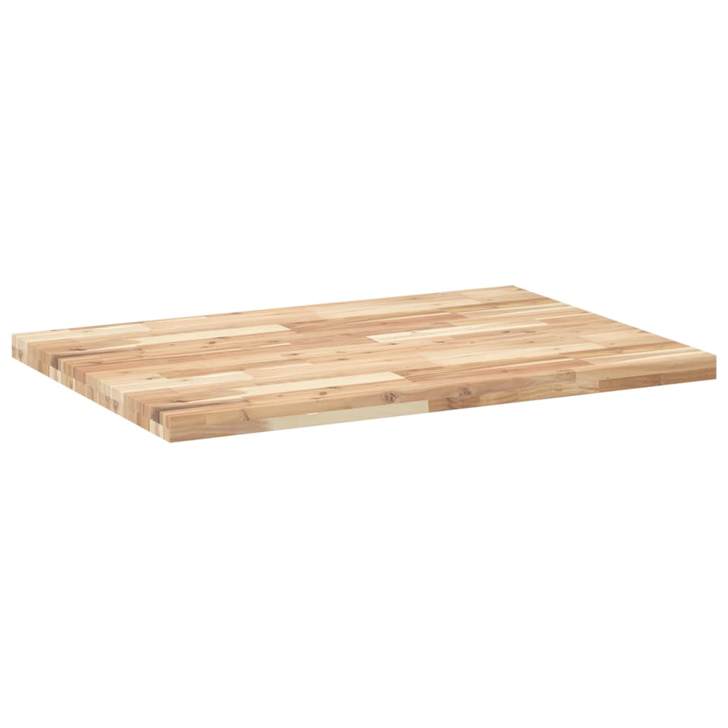 Table Top Rectangular 100x70x4 cm Solid Wood Acacia