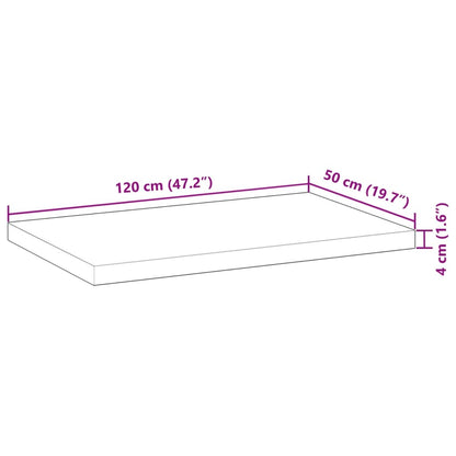 Table Top Rectangular 120x50x4 cm Solid Wood Acacia