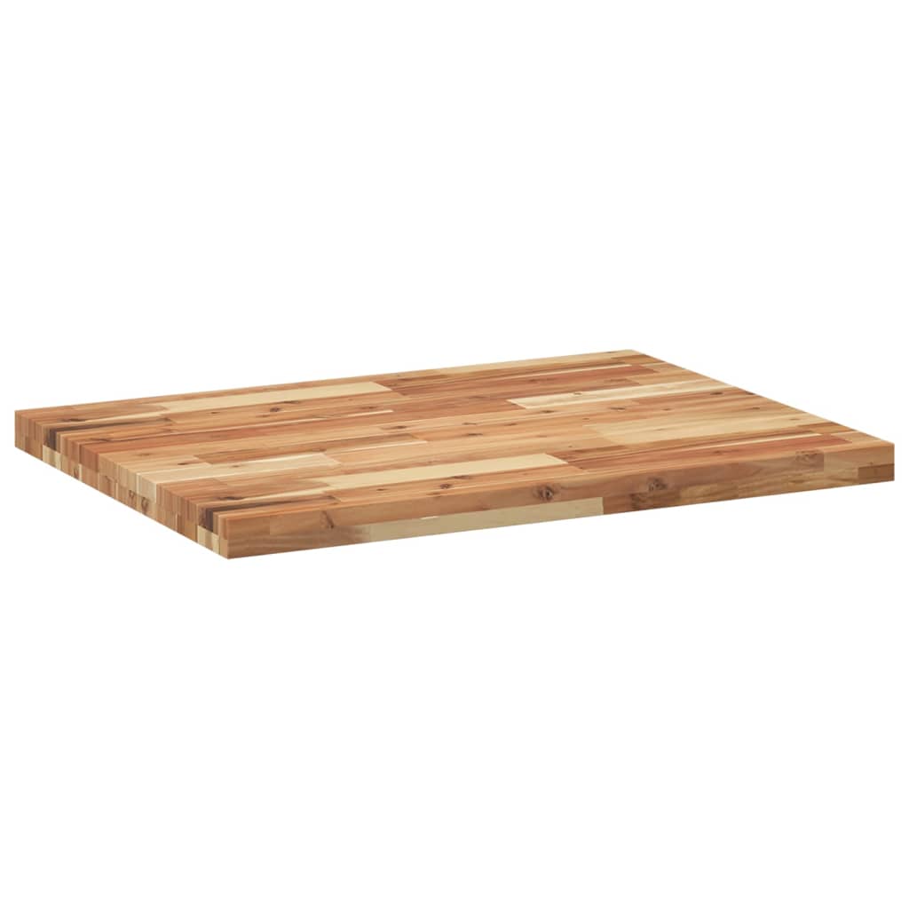 Table Top Rectangular 80x60x4 cm Solid Wood Acacia