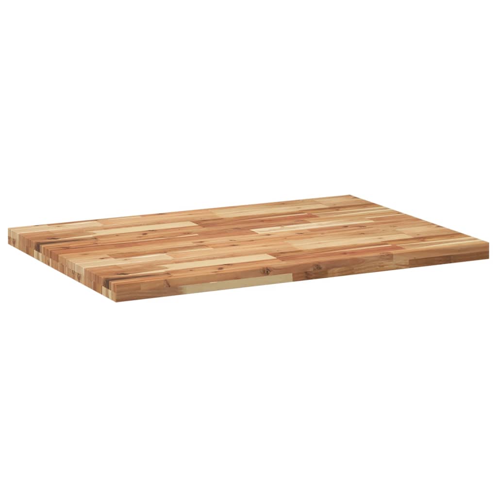 Table Top Rectangular 100x70x4 cm Solid Wood Acacia