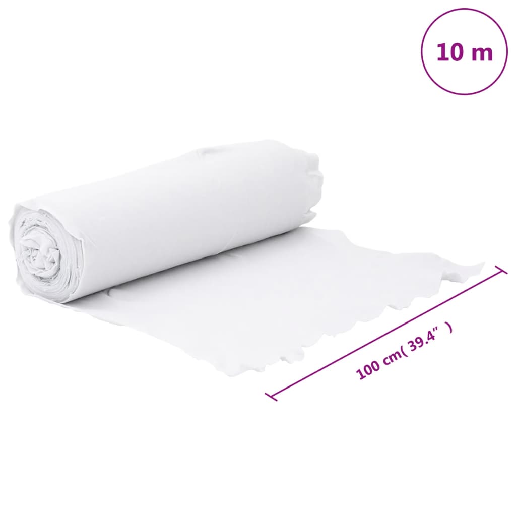 Geotextile Membrane White 1 x 10 m Polyester Fibre