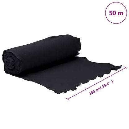 Geotextile Membrane Black 1 x 50 m Polyester Fibre