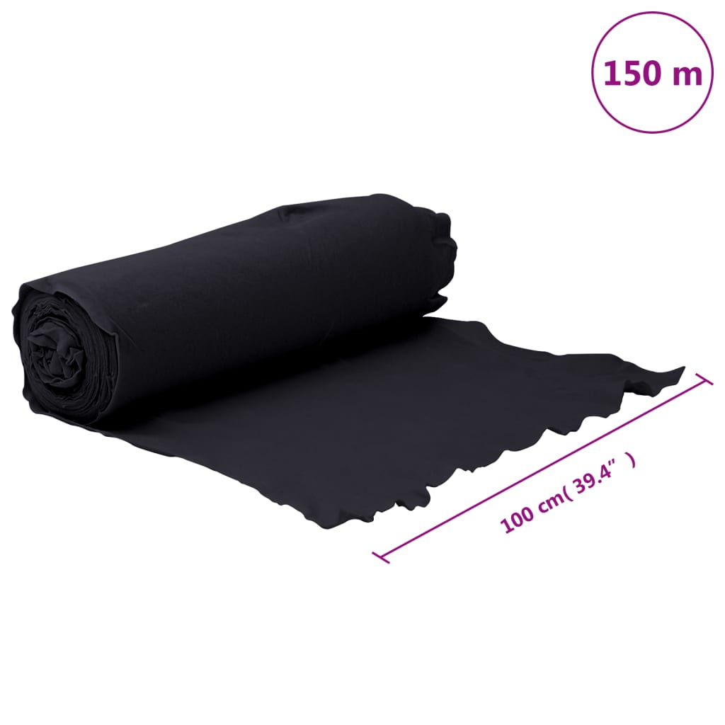 Geotextile Membrane Black 1 x 150 m Polyester Fibre