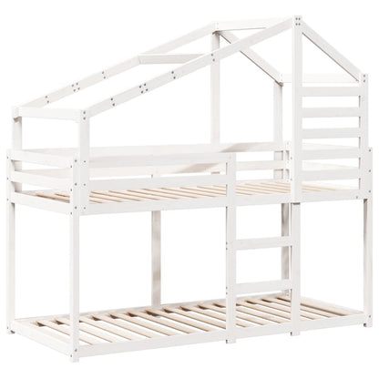 Bunk Bed without Mattress White 80x200 cm Solid Wood Pine