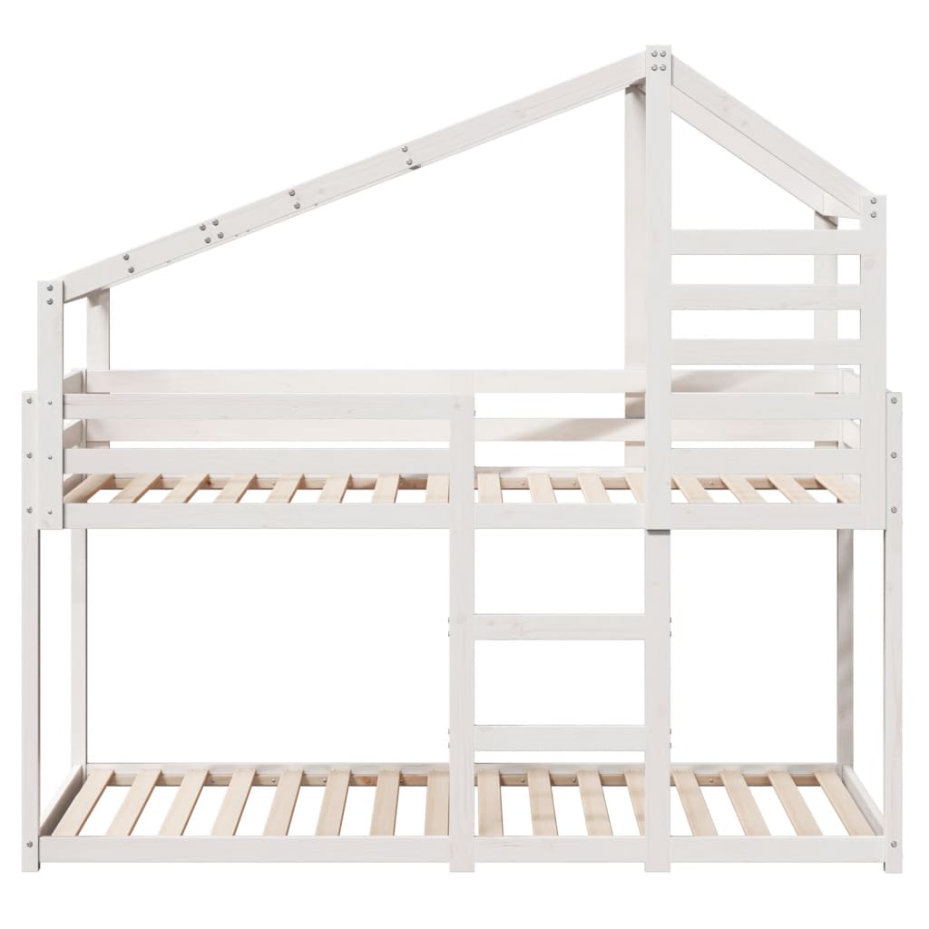 Bunk Bed without Mattress White 80x200 cm Solid Wood Pine