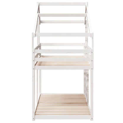 Bunk Bed without Mattress White 80x200 cm Solid Wood Pine