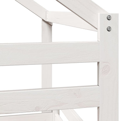 Bunk Bed without Mattress White 80x200 cm Solid Wood Pine