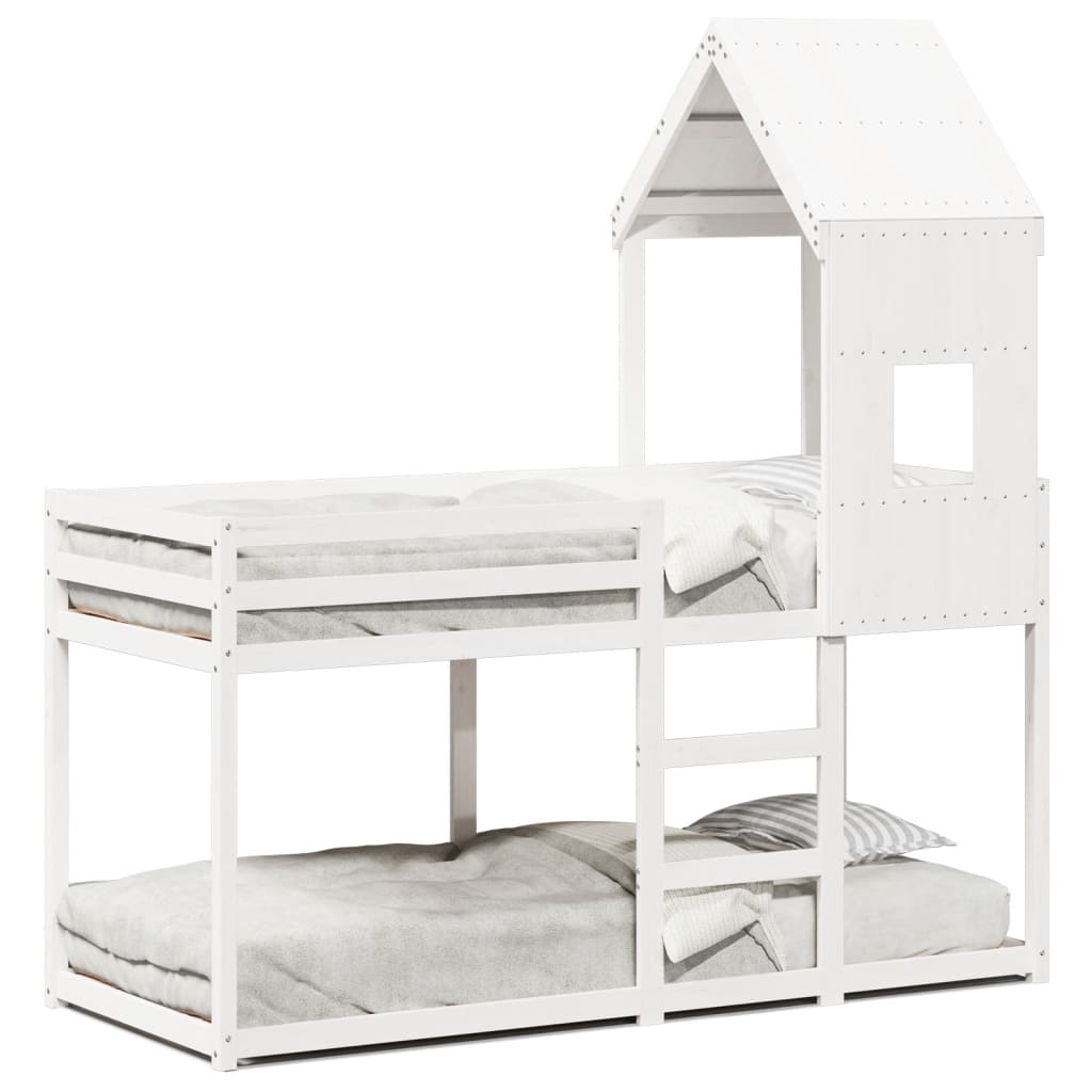 Bunk Bed without Mattress White 80x200 cm Solid Wood Pine