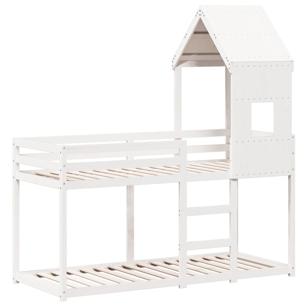 Bunk Bed without Mattress White 80x200 cm Solid Wood Pine