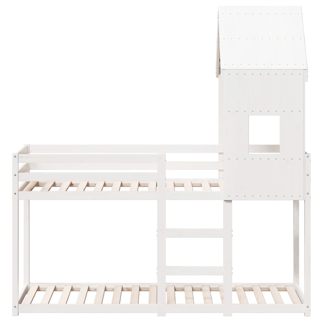 Bunk Bed without Mattress White 80x200 cm Solid Wood Pine