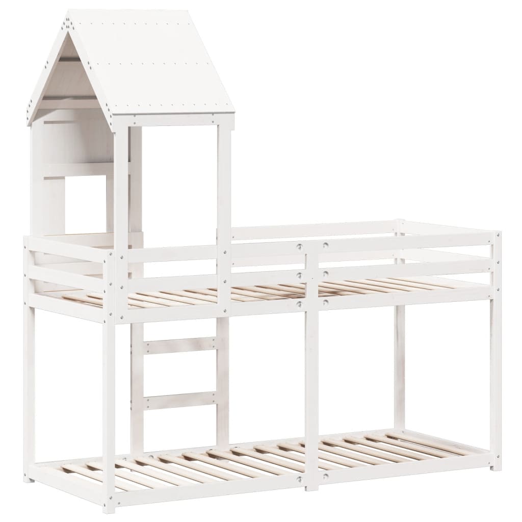 Bunk Bed without Mattress White 80x200 cm Solid Wood Pine