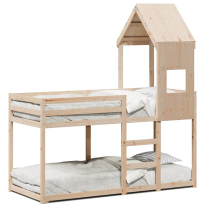 Bunk Bed without Mattress 90x190 cm Single Solid Wood Pine