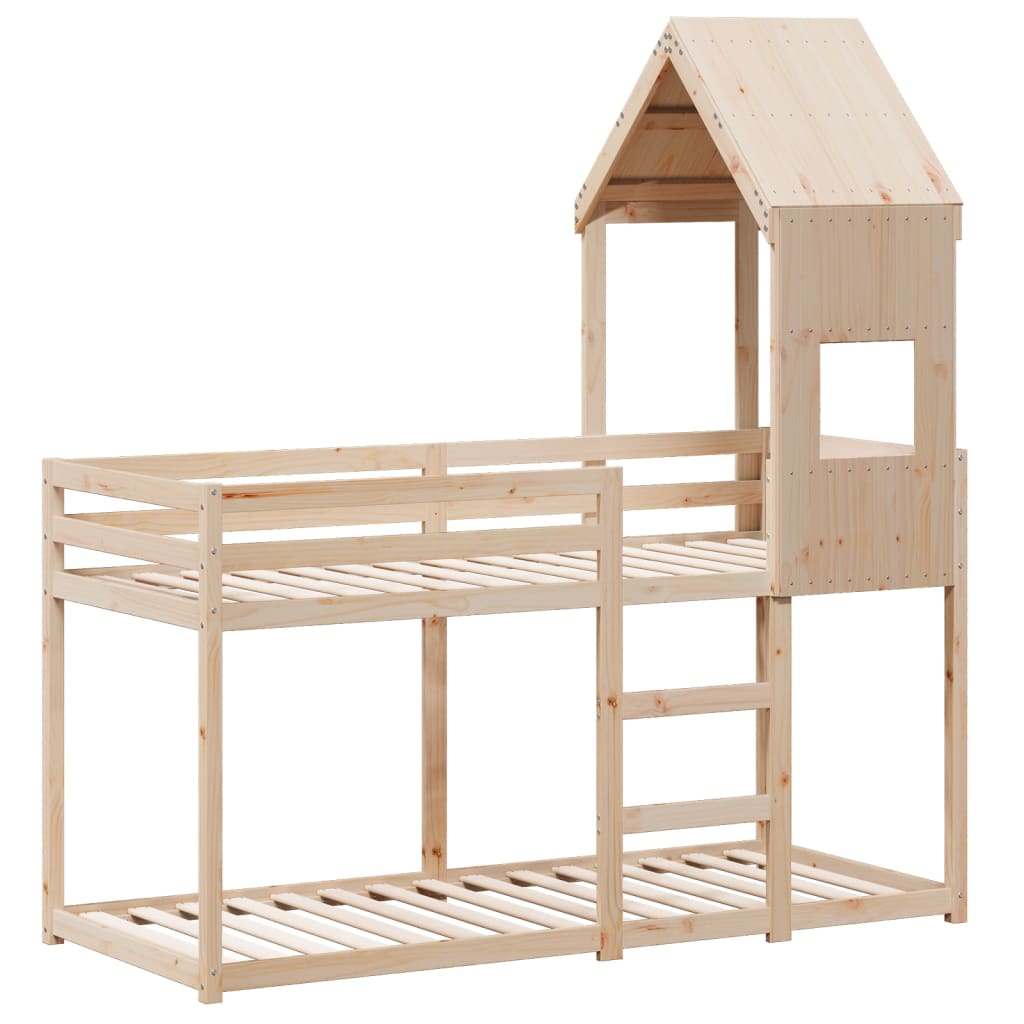 Bunk Bed without Mattress 90x190 cm Single Solid Wood Pine