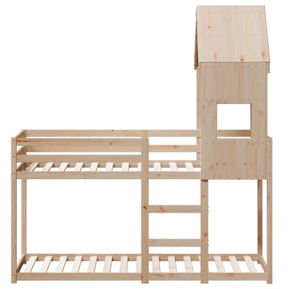 Bunk Bed without Mattress 90x190 cm Single Solid Wood Pine