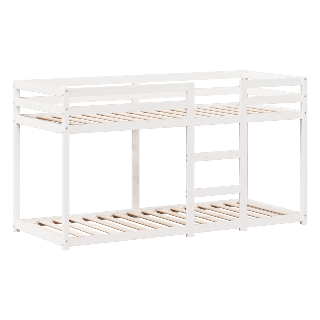 Bunk Bed without Mattress White 90x190 cm Single Solid Wood Pine