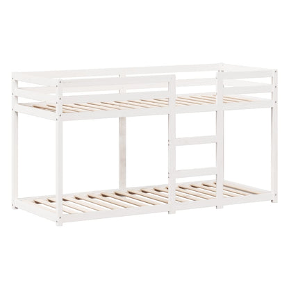 Bunk Bed without Mattress White 90x190 cm Single Solid Wood Pine