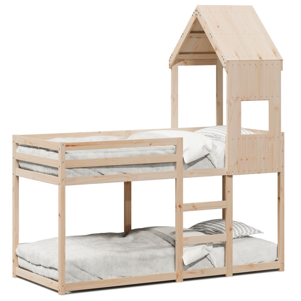 Bunk Bed without Mattress 90x190 cm Single Solid Wood Pine