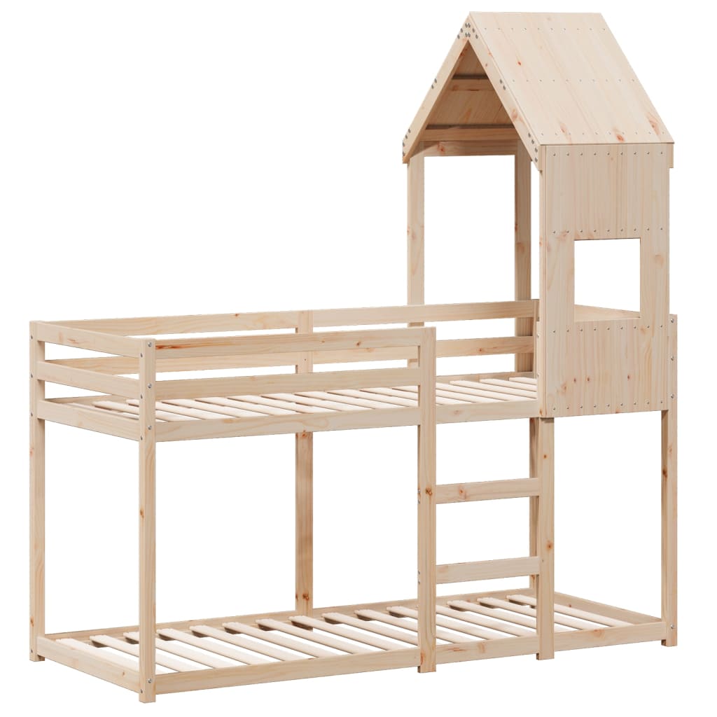 Bunk Bed without Mattress 90x190 cm Single Solid Wood Pine