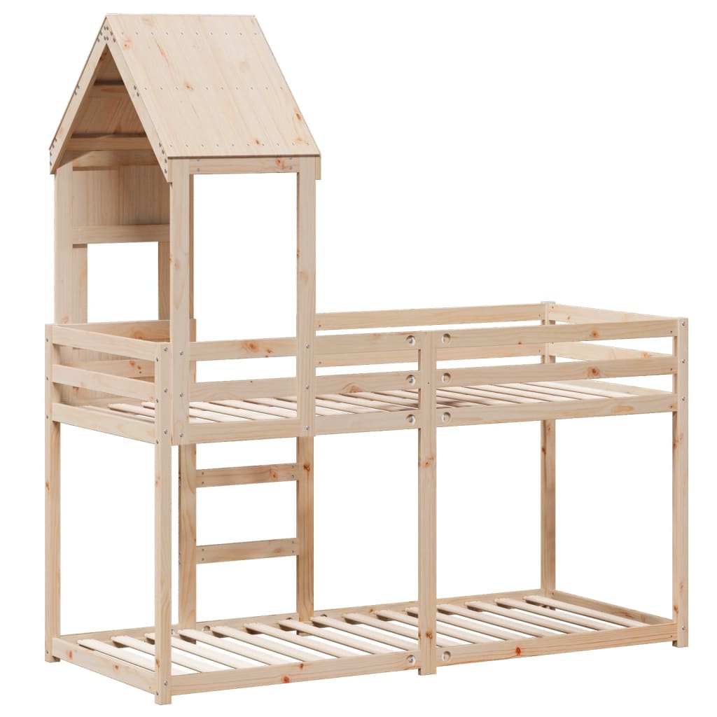 Bunk Bed without Mattress 90x190 cm Single Solid Wood Pine