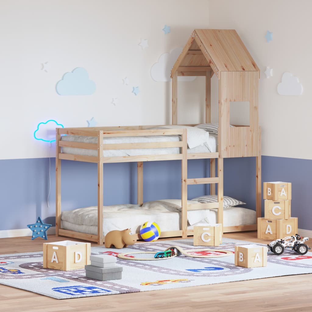 Bunk Bed without Mattress 90x190 cm Single Solid Wood Pine