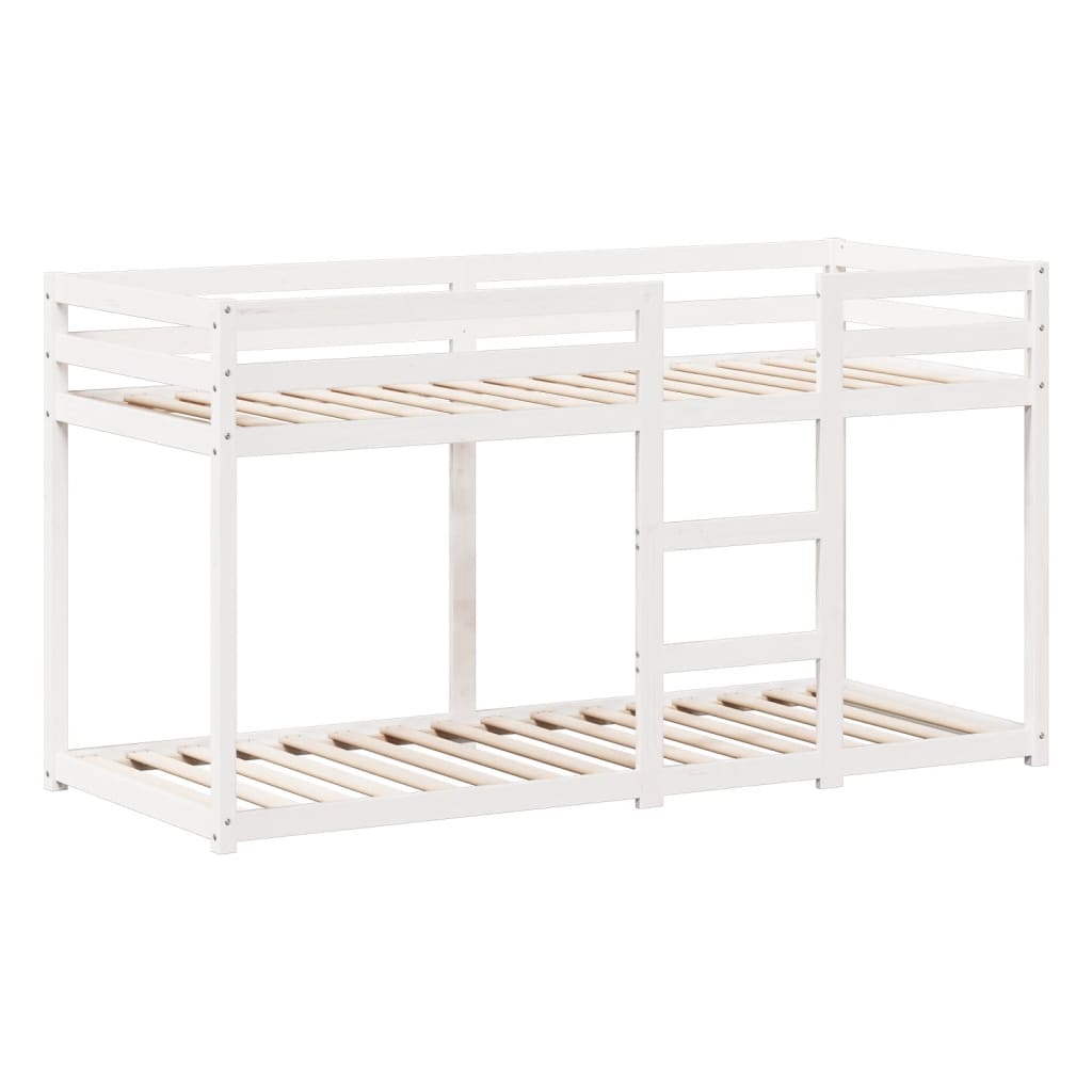 Bunk Bed with Roof White 90x190 cm Solid Wood Pine